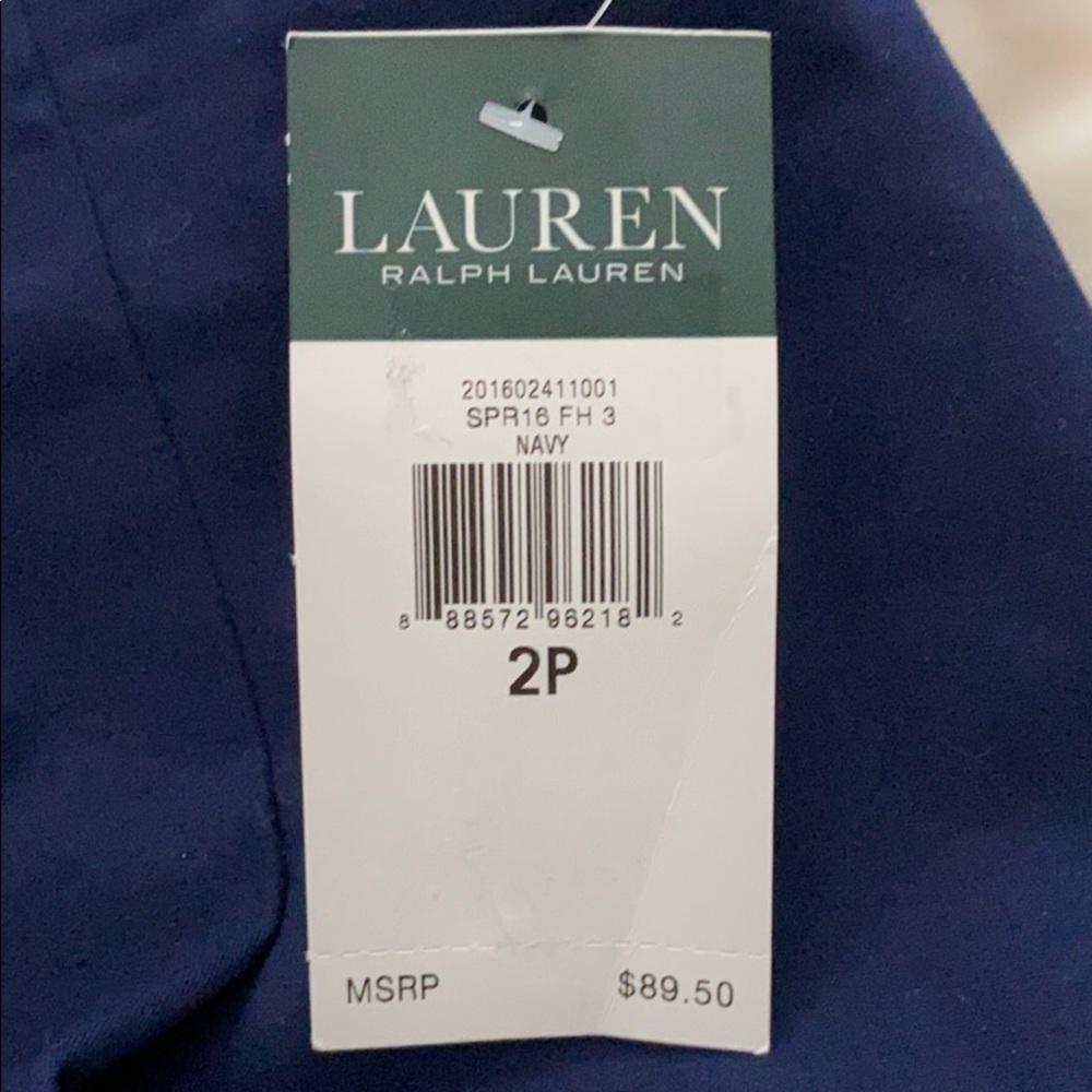 Lauren Ralph Lauren Pleated A-Line Skirt Navy - Picture 5 of 7